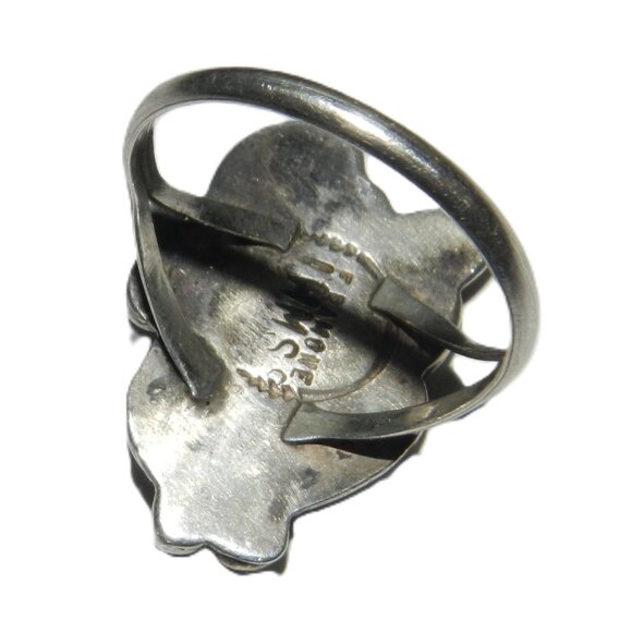 Women's Frank Ramone Navajo Sterling Silver Turquoise Ring - Picture 7 of 9